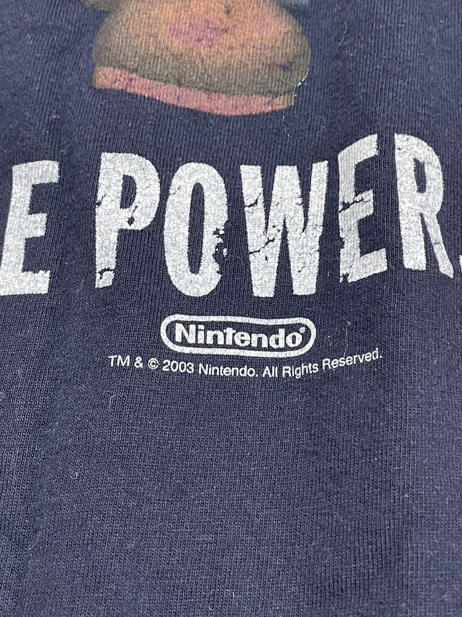 Nintendo Super Mario Bros 2003 Fight The Power Blue T-Shirt Nintendo Super Mario Bros 2003 Fight The Power Blue T-Shirt