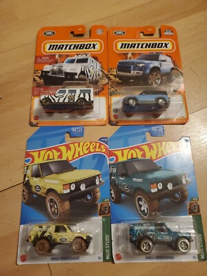 Matchbox / Hot Wheels Landrover lot of 4 different Cars