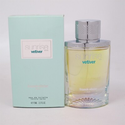 SUNRISE VETIVER by Franck Olivier 75 ml/ 2.5 oz Eau de Toilette Spray NIB