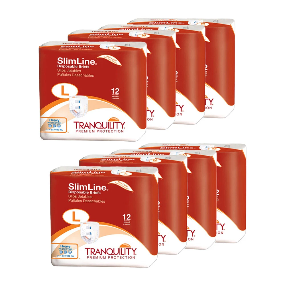 Tranquility SlimLine Adult Brief Large 45'' - 58'' Moderate Absorbency 96/Case