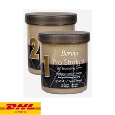 Berina Pro Straight Hair Rebonding Cream  Relock Neutralizer Cream 1000 g SET