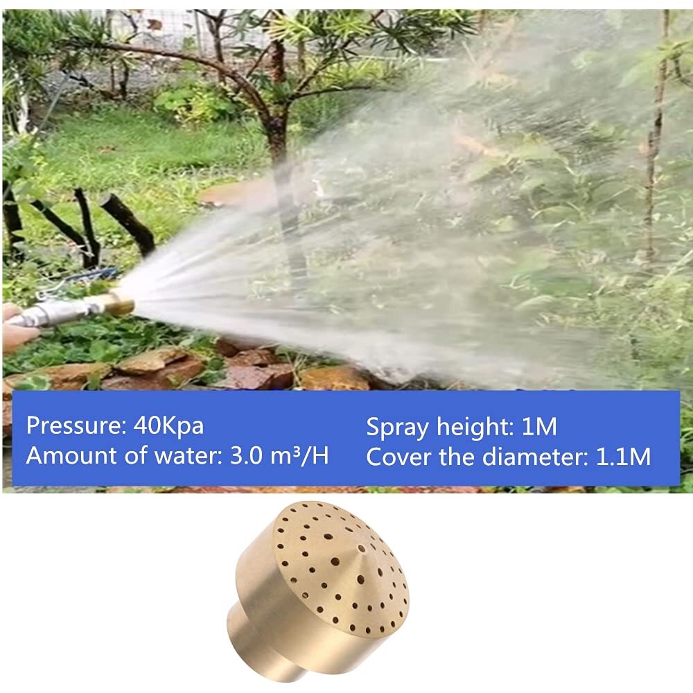 Brass Fountain Nozzle Spray – 1/2” G1/2 Threaded Fireworks/Column Water Spray Head For Ponds, Gardens, Pools, And Decorative Water Features