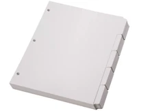 Blank Write On Binder Dividers, 1/5 Cut Tabs, 3 Hole Punch Dividers in 5 Tab ...