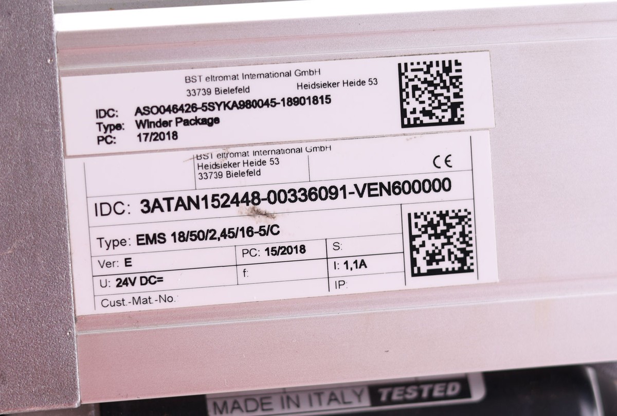 BST WINDER ASCO046426 + EMS 18/50/2,45/16-5/C 3ATAN152448 | eBay