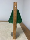 Pottery Barn Candle Holder Lamp Green Beaded Shade Silver Base — photo 7