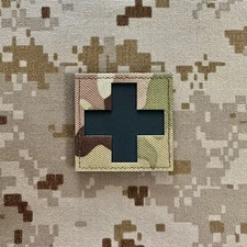 IFAK Patch Multicam OCP on Black EMT Paramedic EMS Non-Reflective - Hook & Loop