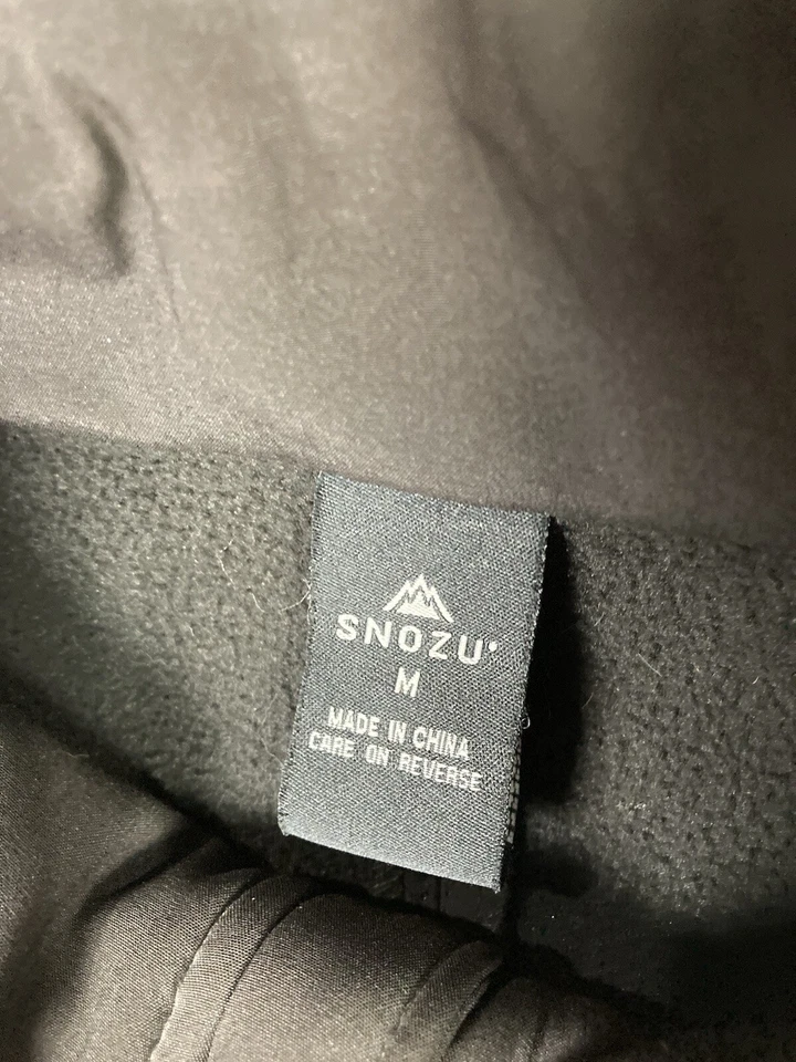 Snozu Softshell Jacket Mens Medium Black Stretch O Rama Full Zip Fleece Lining - Image 3 of 4