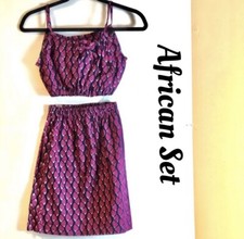 Brand New Beautiful Girls 2-Piece Skirt/Blouse Ankara Set