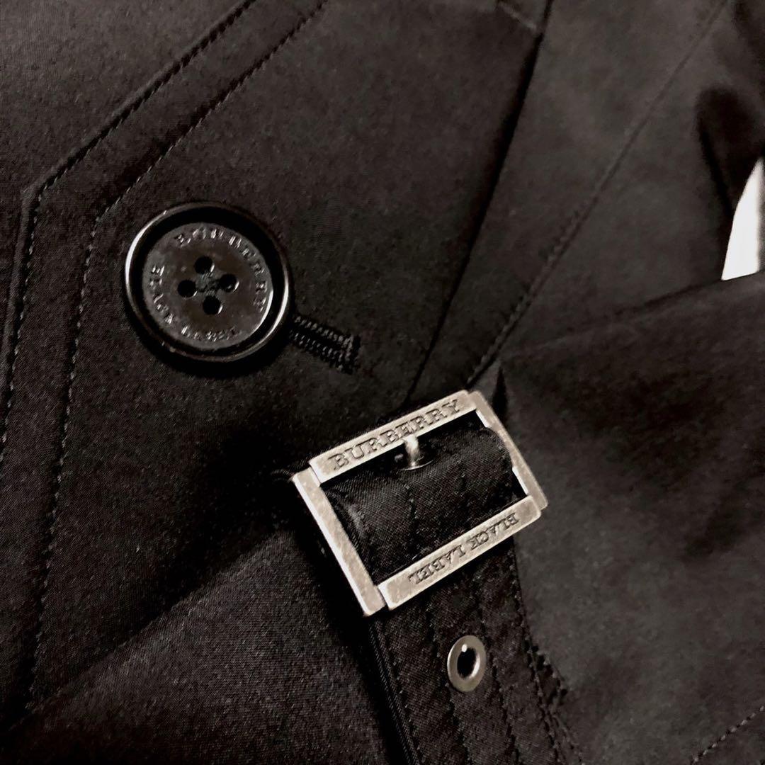 Burberry Black Label Trench Coat Black Polyester With Liner Size M For Men thumbnail 21
