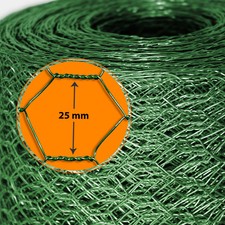 Rete Per Conigli, Rete Per Conigli, Recinzione A Maglie 6 Angoli Verde PVC 25Mm