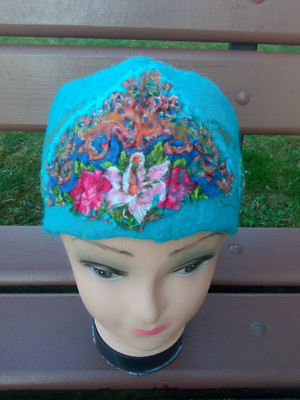 Felted merino wool headband for any size.headband for women.chemo hairband