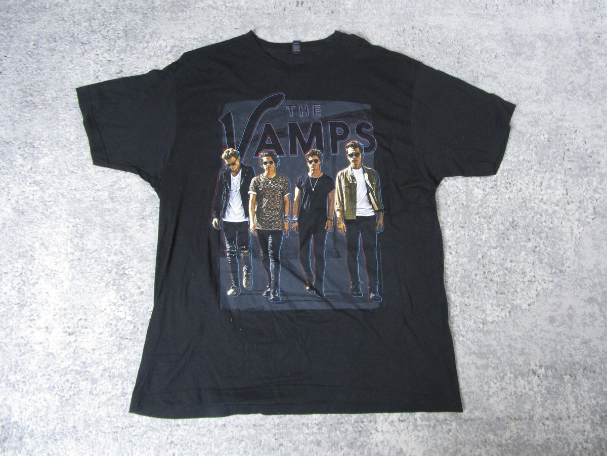 The Vamps T-Shirt Adult XL Black Top British Pop 2015 North