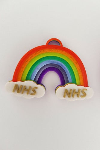 NHS RAINBOW SILICONE MOULD FOR CAKE TOPPERS, CHOCOLATE, CLAY ETC - Picture 3 of 3