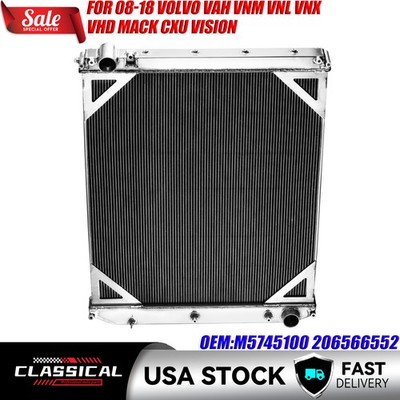 3 Row Aluminium Radiator For 2008-18 Volvo VAH,VNM,VNL,VNX,VHD Mack CXU Vision.