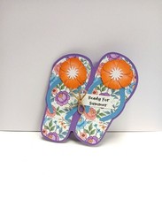 Card Kit Flip Flop shaped "Ready for Summer"  Total 4 cards with envelopes