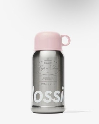 Buy New Glossier 16 oz. Classic Tumbler Thermos Holiday Exclusive Pink/Silver Rare!