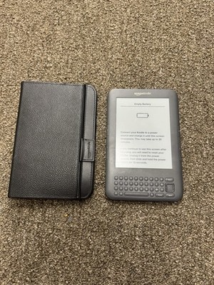 Amazon Kindle Keyboard D00901 Bundle With Case Untested SKU:E