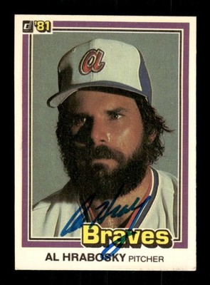 1981 Donruss #550 Al Hrabosky signed autograph  centered, crisp blue sharpie EAA