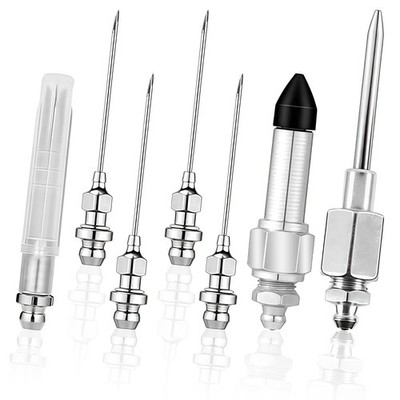 7 PCS Grease Gun Needle Tip Kit, Including 5 Grease Needle Nozzles 1 Dispense...