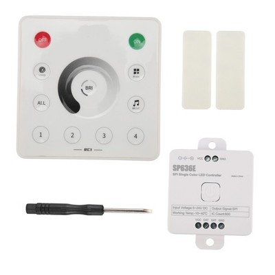2X(And-SP636E SPI DC5-24v Monochrom-Controller mit And-RC1-Fernbedienungsun5185
