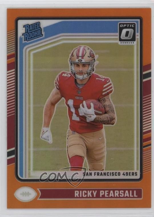 2024 Panini Donruss Optic Rated Rookie Orange Prizm /249 Ricky Pearsall #284 rf2
