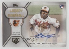 2019 Topps Legacy of Baseball 150th Anniversary 121/150 Cedric Mullins Auto 7ba