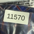 Scotsman men’s XL blue plaid flannel shirt, white label with number 11570, in clear plastic packaging.