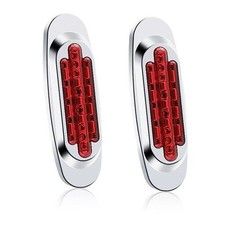 LED Side Marker Lights,16-LED Oval Clearance Position Lamps Side Light Red