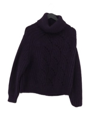 Ba&sh Damen Pullover UK 8 lila Wolle mit Acryl, Polyamid, andere Pulli