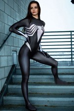 She Venom Jumpsuit Spider-Woman Bodysuit Cosplay Costume Adult Kids Halloween