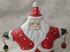 Vintage Bisque Porcelain Star-Shaped Santa Claus Taper Candle Holder Christmas — photo 2