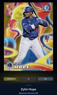 DIGITAL 25 Topps Bunt Bowman Chrome Gold Melt Mashers LEGENDARY 50cc Zyhir Hope