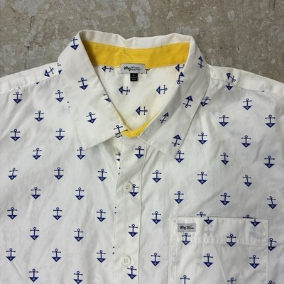 NEW Vintage LRG Lifted Research Group Shirt Mens Large Anchor Button Y2K Skate