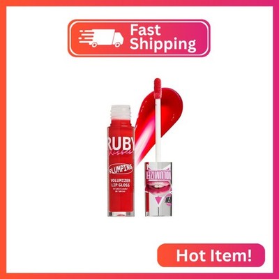 Ruby Kisses Plumping Lip Gloss, Hydrating High-Shine Volumizing Plumper with Hya