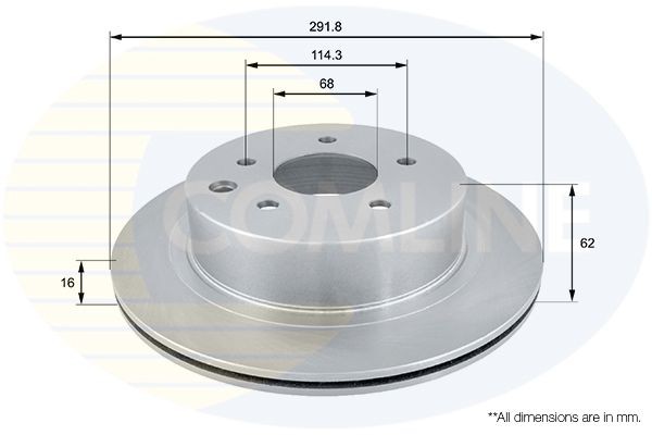 Brake Disc Rear Fits Infiniti G Nissan 350Z Juke Leaf Renault COMLINE ADC0272V