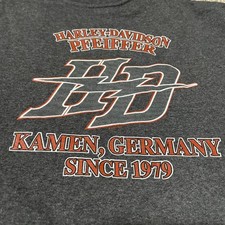 Harley-Davidson Pfeiffer Kamen Germany T-Shirt Mens XL Charcoal Grey Graphic Tee