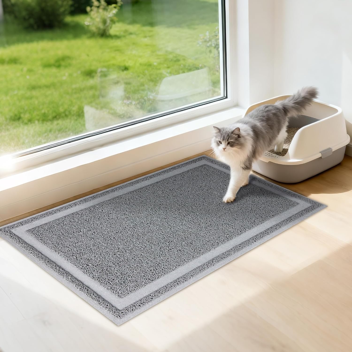 Pet Prime Cat Litter Mat Large Litter Trapping Mat Non-slip Cat litter Mat Jumb