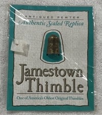 Jamestown Thimble Antique Pewter Authentic Scaled Replica NIP