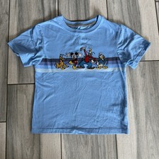 Boys Disney Mickey Mouse  Friends Blue Embroidered T Shirt Size 6