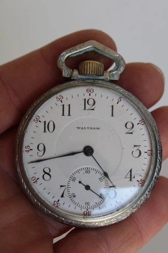 Antique Waltham Open Face Pocket Watch, 16j, Model 1899 Parts/Repair