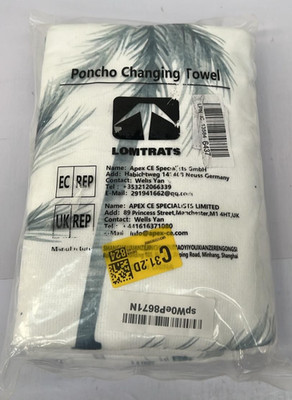 Schnelltrocknender Surf Poncho, Wickelhandtuch, Bademantel, Sporttücher