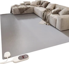 Heated Mats Floor, Heated Rug Mat with Adjustable Temperature 12 Hour Timer, Ele