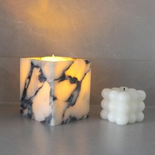 Calacatta Viola Marble Toothbrush Holders for Bathroom, Natural Marble Canist...