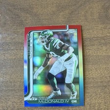 Topps Chrome Red Refractor Will McDonald IV New York Jets #380 Football 2025