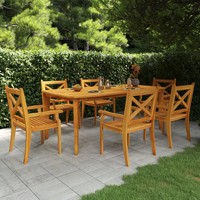 Gartentisch 200X100X75 Cm Massivholz Akazie