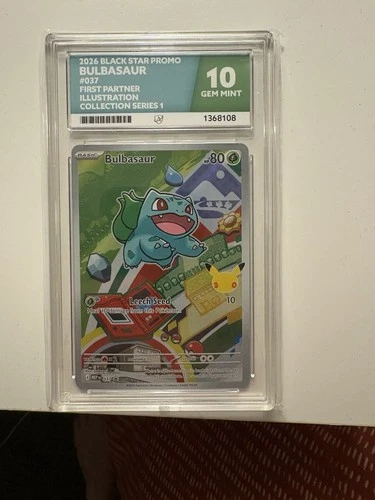 Bulbasaur Black Star Promo First Partner Illustration Collection Series 1 Ace 10
