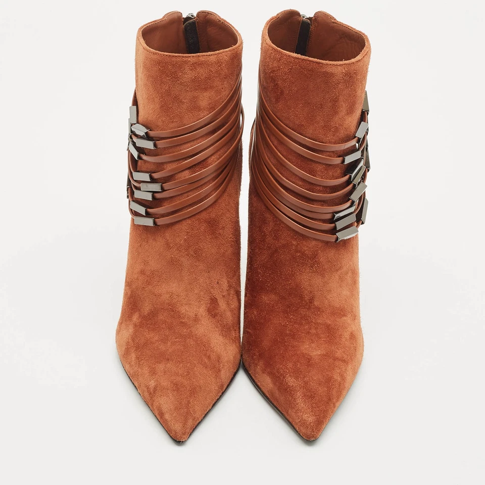 Botines Le Silla de cuero marrón y gamuza talla 37 Foto 3 de 4