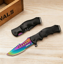 8" SPRING OPEN ASSISTED TACTICAL FOLDING POCKET KNIFE EDC Blade Tactical Tool