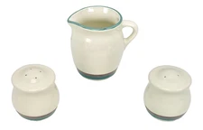Pfaltzgraff Juniper Pattern Lot Salt Pepper Shakers with 14oz Cream Pitcher