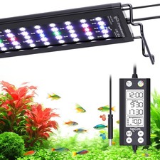 SEAOURA WRGB DIY LED Aquarium Light with Thermometer for 24-30in Fish Tank